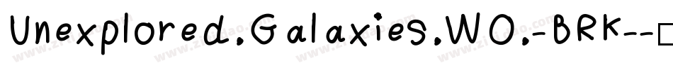 Unexplored Galaxies WO -BRK-字体转换